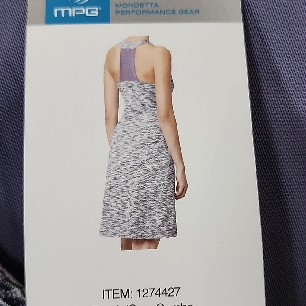 MPG Womens Gray Purple Patterned Tank Dress Size XL New - Picture 7 of 10